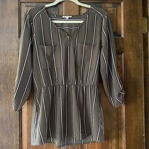 Maurice’s work blouse with zipper and cinched waist